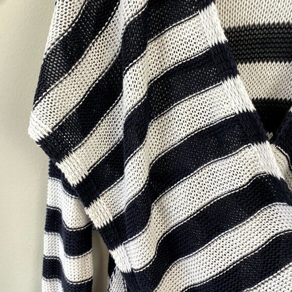 Derek Lam 10 Crosby Cross Back Linen Striped Sweater S - Picture 5 of 8